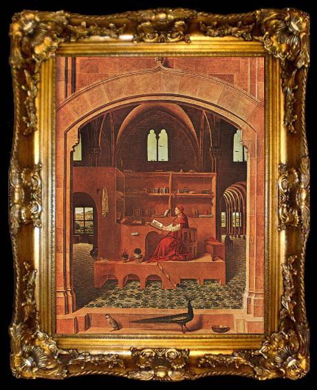 framed  Antonello da Messina St.Jerome in his Study, ta009-2